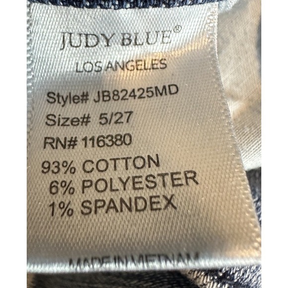JUDY BLUE Distressed  Stretch High Rise Straight Fit Jeans Women's size 5 27 - Picture 5 of 6